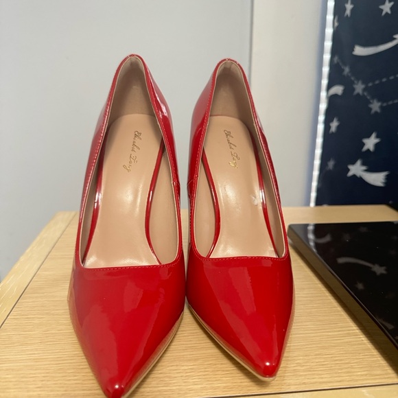 Red High Heel Pumps - Picture 1 of 3